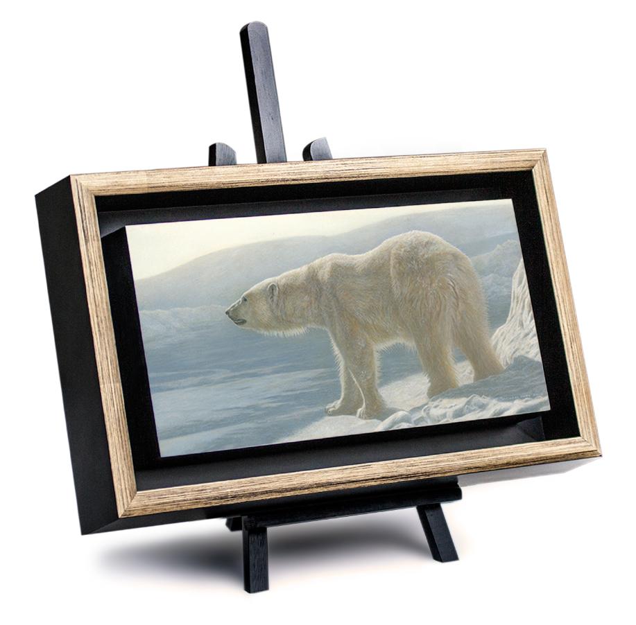 Buy this original Polar Bear Painting and or limited edition prints or giclée limited edition print of the Polar Bear titled Into The Light by Canadian Wildlife Artist Michael Pape.